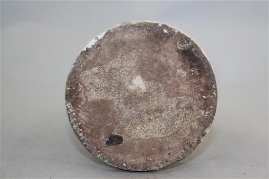 A Turkish pottery silver topped rosewater sprinkler, later 19th / early 20th century, 25cm